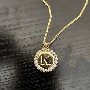 Betsy Johnson | Gold Initial Pendant Necklace